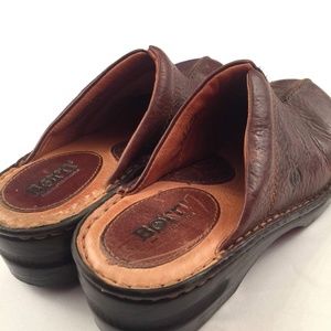 Børn Womens Leather Comfort Shoes Brown Size 6